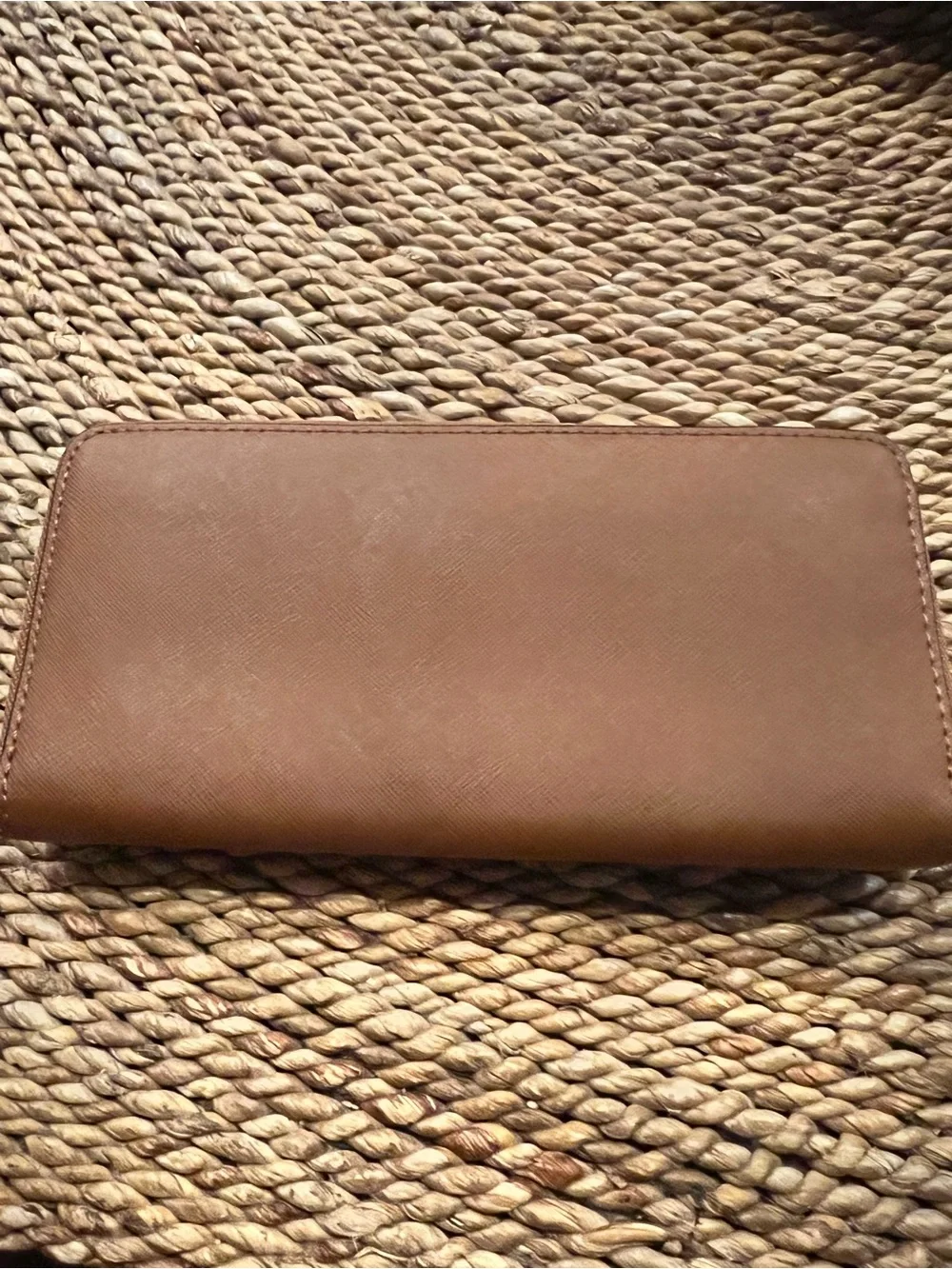 Michael Kors Jet Set Travel Large Leather Wallet - Luggage Brown / Gold